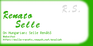 renato selle business card